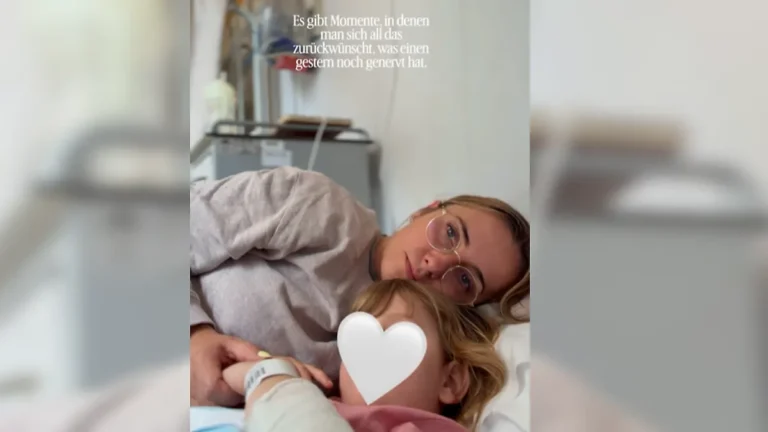 Anna Heiser liegt mit ihrer kranken Tochter Alina im Krankenhausbett – Instagram-Story von Bauer sucht Frau