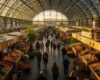 Überblick über die Messehallen der Grünen Woche in Berlin