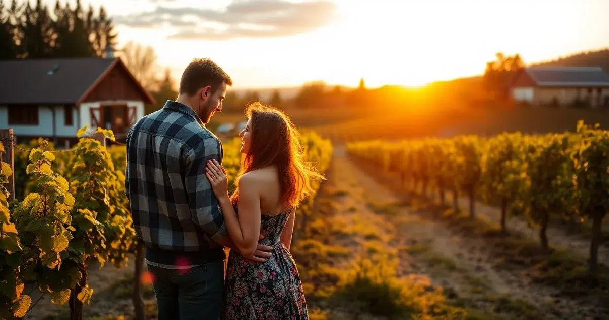 Winzer-Paar am Weingut Baden-Württemberg Bodensee — Landwirt Dating BW FarmerSingles