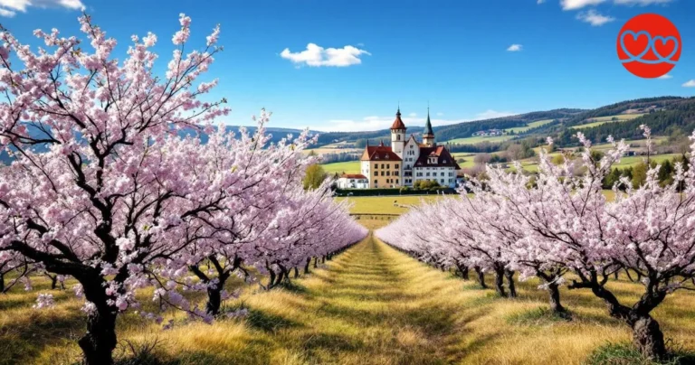 Kirschblüte in der Lommatzscher Pflege — sächsische Landwirt Singles mitten im Frühling