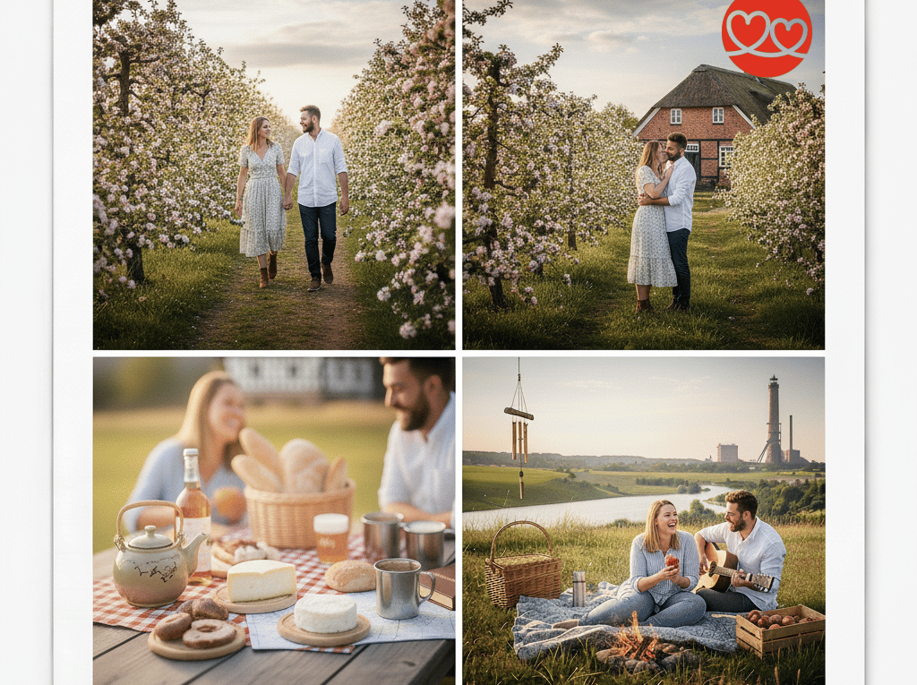 Dein Dating-Guide für das Alte Land! Finde romantische Date-Ideen zur Apfelblüte & Tipps für Singles vom Land zwischen Jork, Stade und Hamburg.