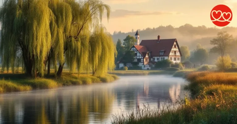 Stille Flusslandschaft in der Altmark — ursprüngliche Heimat für Singles vom Land